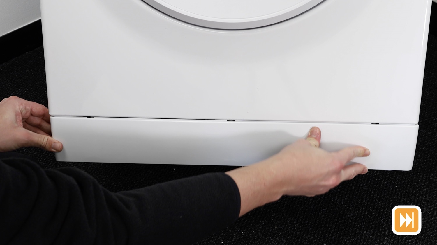 Install new plinth kick plate cover